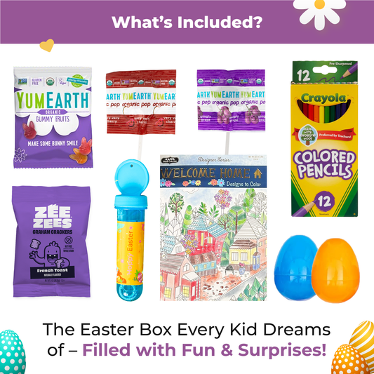 Bunny James Boxes Kids Treat Box: Healthy Organic Snacks & Fun Activities