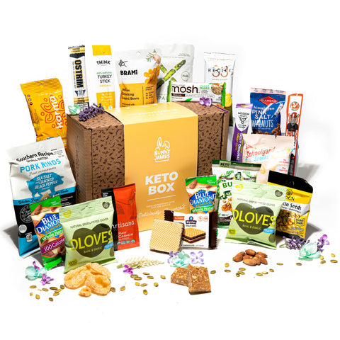 Gourmet Keto Snacks for Dad: Father's Day Deluxe Low-Carb Gift Box, Chocolate, Cookies, Jerky, Baja Taco Nuts & More
