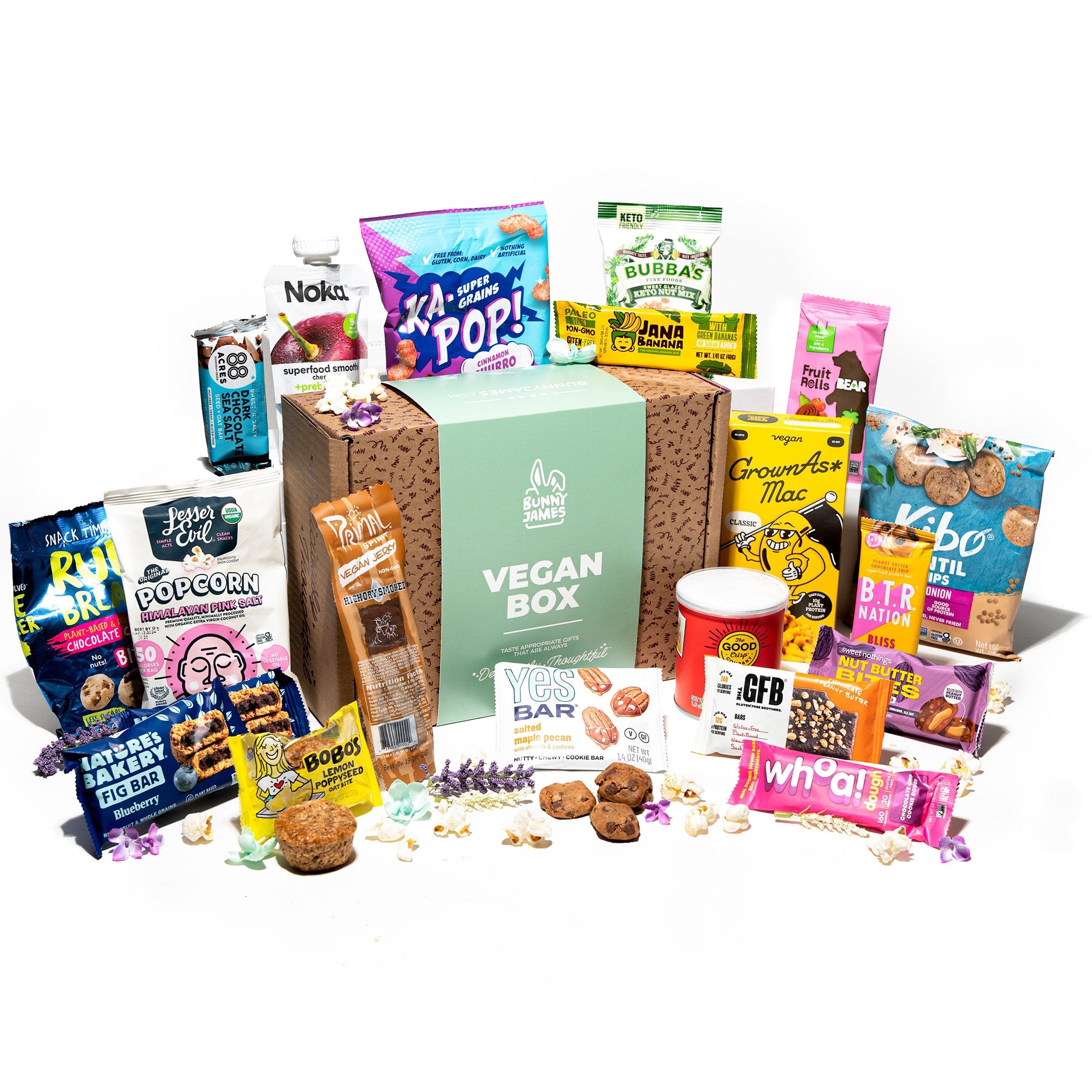 Plant-Powered Dad: Vegan Snack Box for Father's Day, Cookies, Bars, Chips, Jerky & More