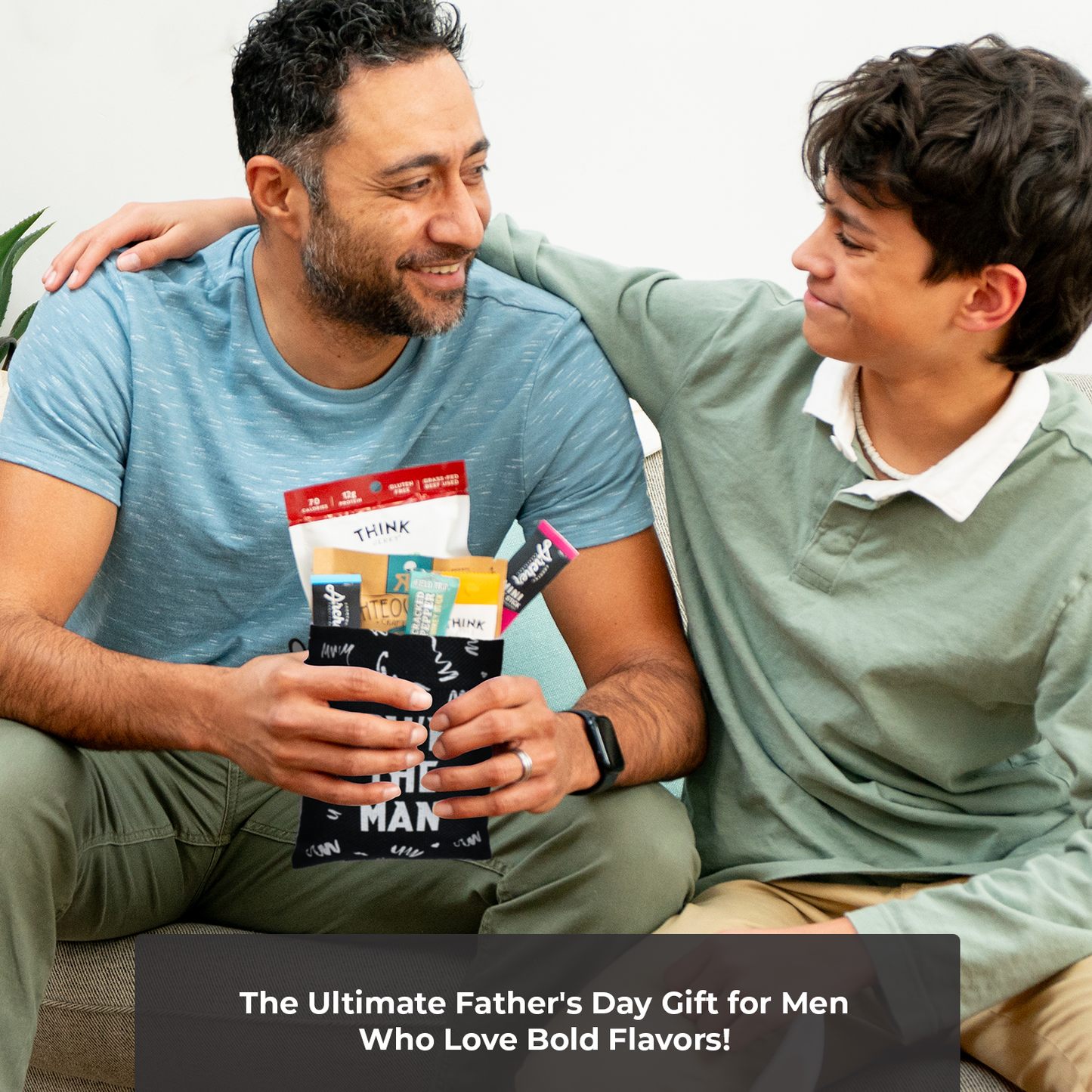 Bunny James Boxes Snack Dad's Favorite Father's Day Jerky 'You're The Man' Gift Bag - Flavor-Packed Snack Adventure!