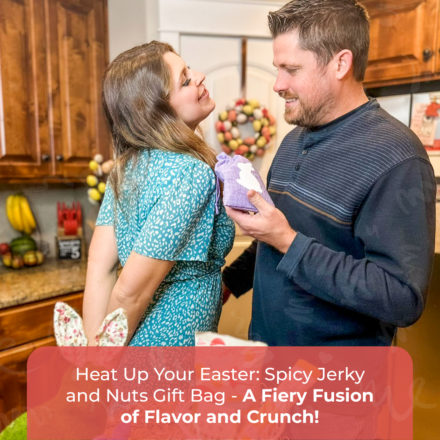 Bunny James Boxes Snack Gift Bag Spicy & Savory Snack Bag: Jerky & Nuts Variety