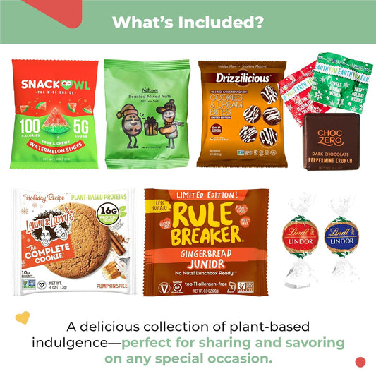 Bunny James Boxes Snack Gift Bag Vegan Snack Gift Bag – Candy, Chocolate & Gourmet Treats Inside