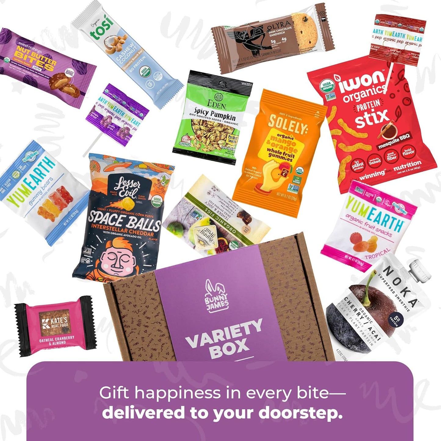 Bunny James Boxes Variety Box Premium 100% Organic Sampler Box