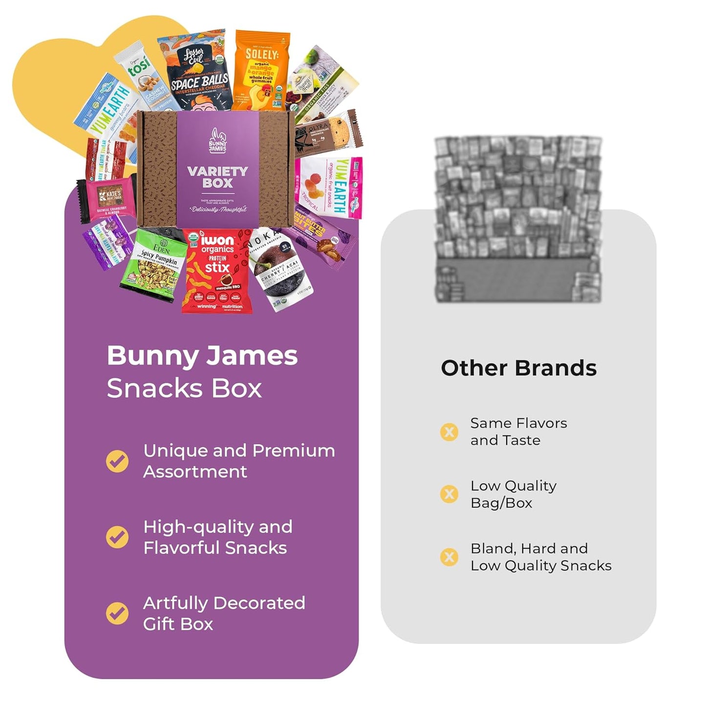 Bunny James Boxes Variety Box Premium 100% Organic Sampler Box