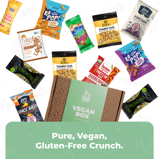 Bunny James Boxes Vegan Box Premium Vegan and Gluten Free Chip Box