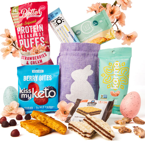 Diabetic-Friendly Keto Easter Gift Bag: Healthy Treats & Candy for Adults