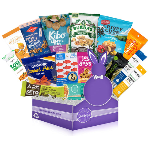 Diabetic Snack Gift Box: Low Sugar Chips, Candy, Jerky & Nuts