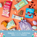 Bunny James Boxes Diabetic-Friendly Keto Easter Gift: Healthy Treats & Candy for Adults