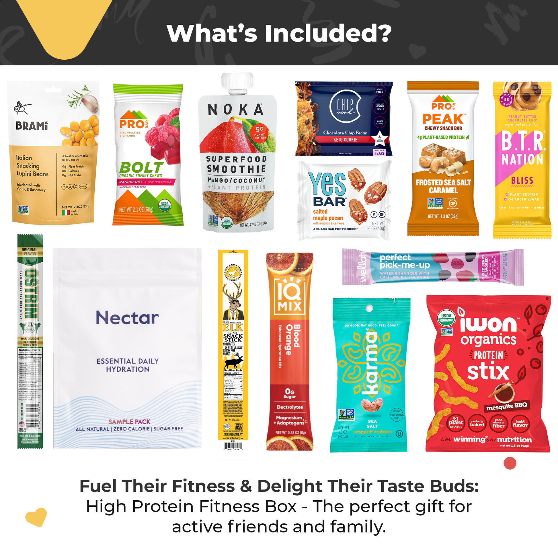 Bunny James Boxes Fitness Box High Protein Fitness Box: 14 Easy & Delicious High Protein Snacks for On-the-Go Fuel