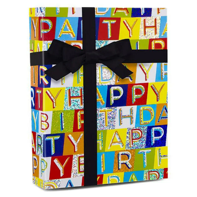 Happy Birthday Gift Wrap (Bow not included) - Bunny James Boxes