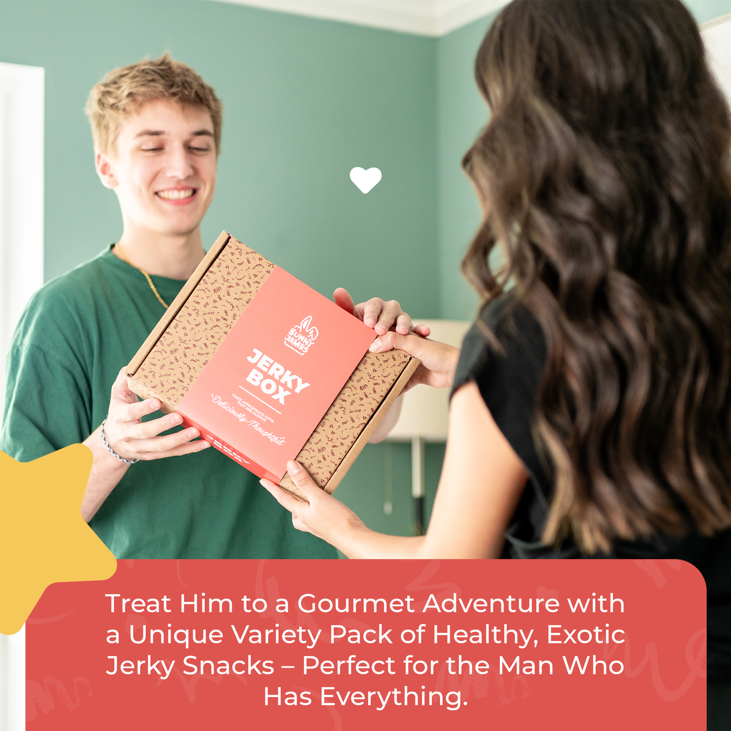 Bunny James Boxes Jerky Box Beef Jerky Gift Baskets for Men - Healthy & Exotic Jerky Variety Pack w Meat Snacks, Pork Rinds, Venison, Chicken, Pork & Beef Sticks - Unique Dad Birthday Gifts, Great Gifts For Men Who Want Nothing