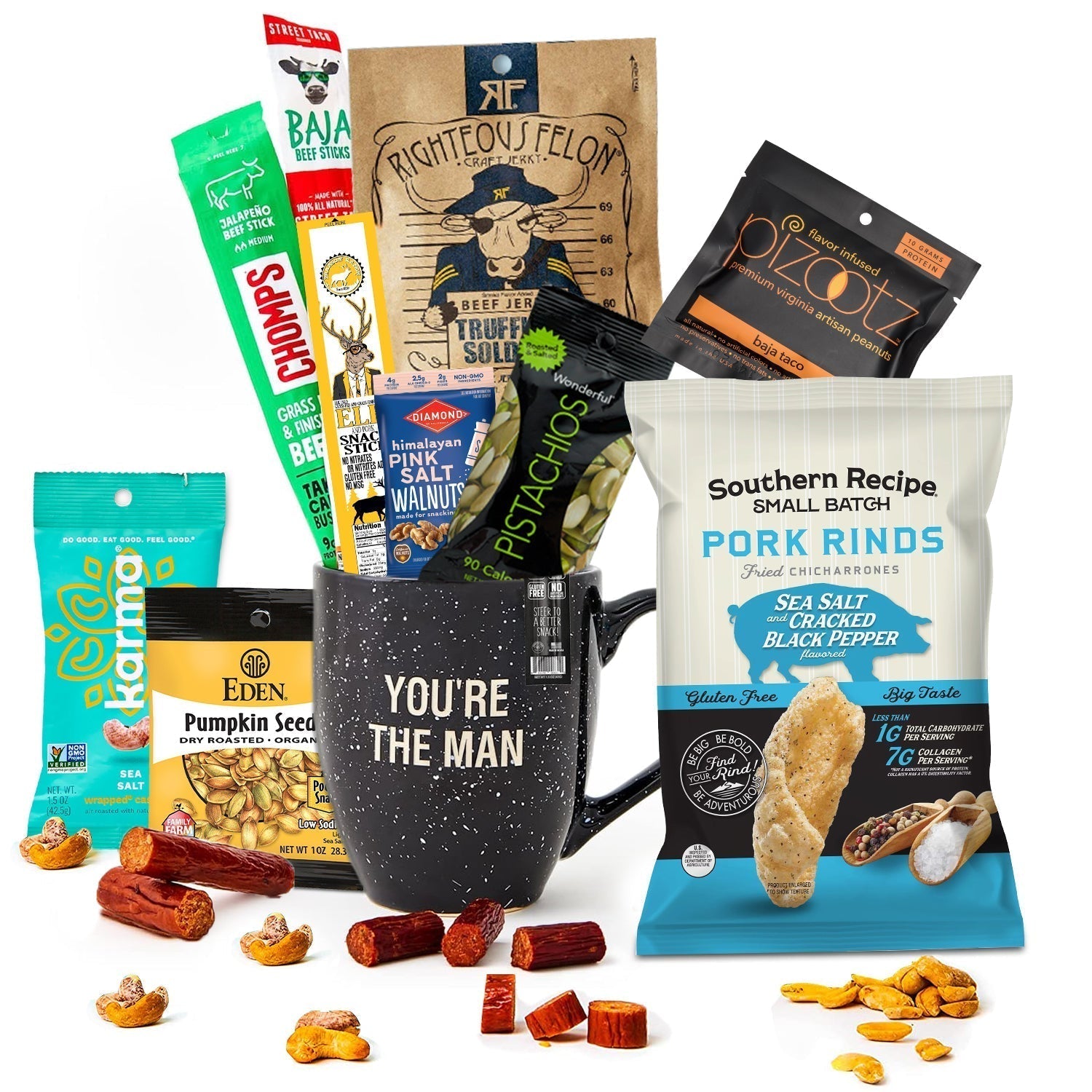 Bunny James Deluxe Protein Snacks Vegan Box, Healthy Gift Baskets for Men