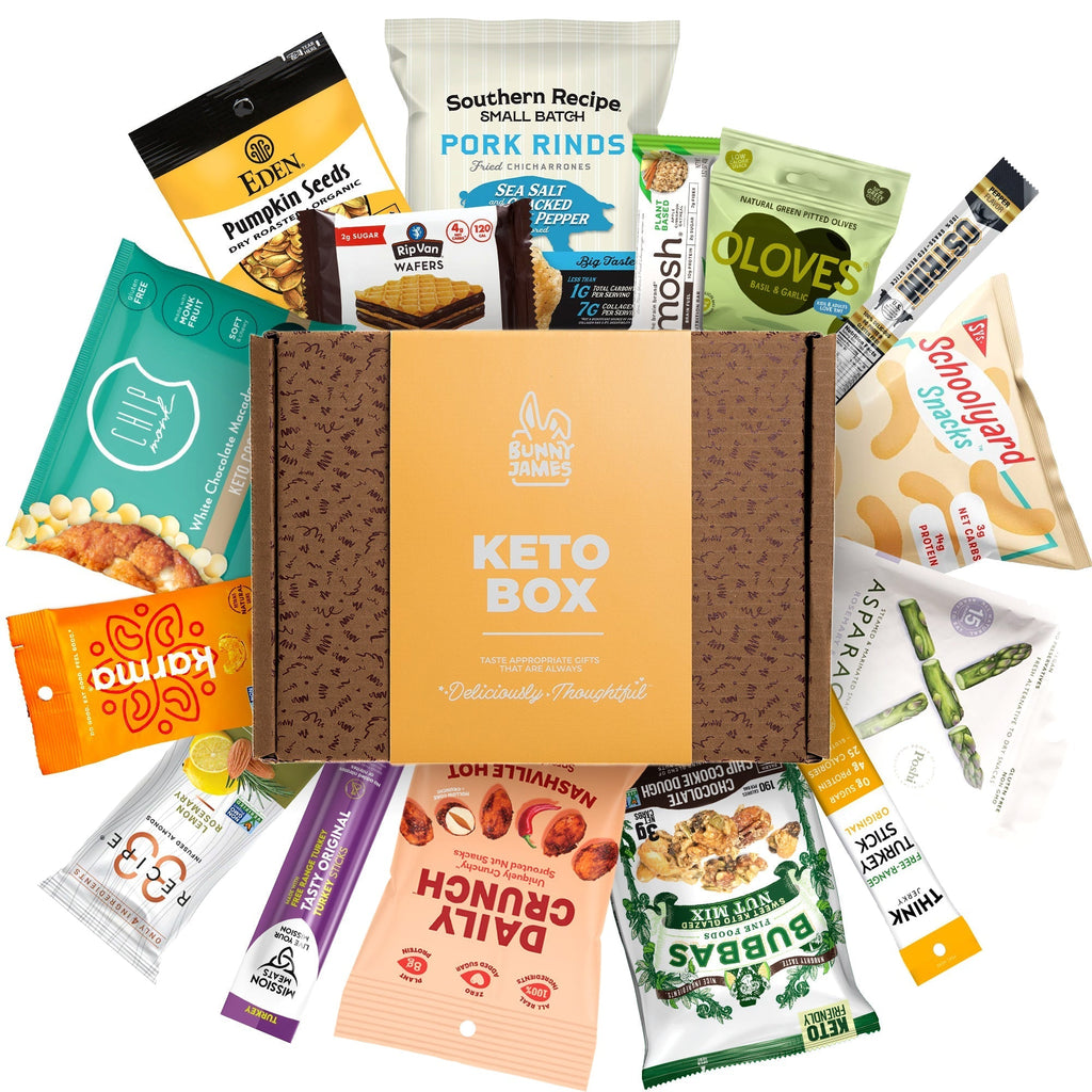 Bunny James Boxes Keto Mother's Day Gift Bundle - Premium Mix of Healthy Low Sugar Snacks, Perfect Gift for Keto-Loving Mamas!
