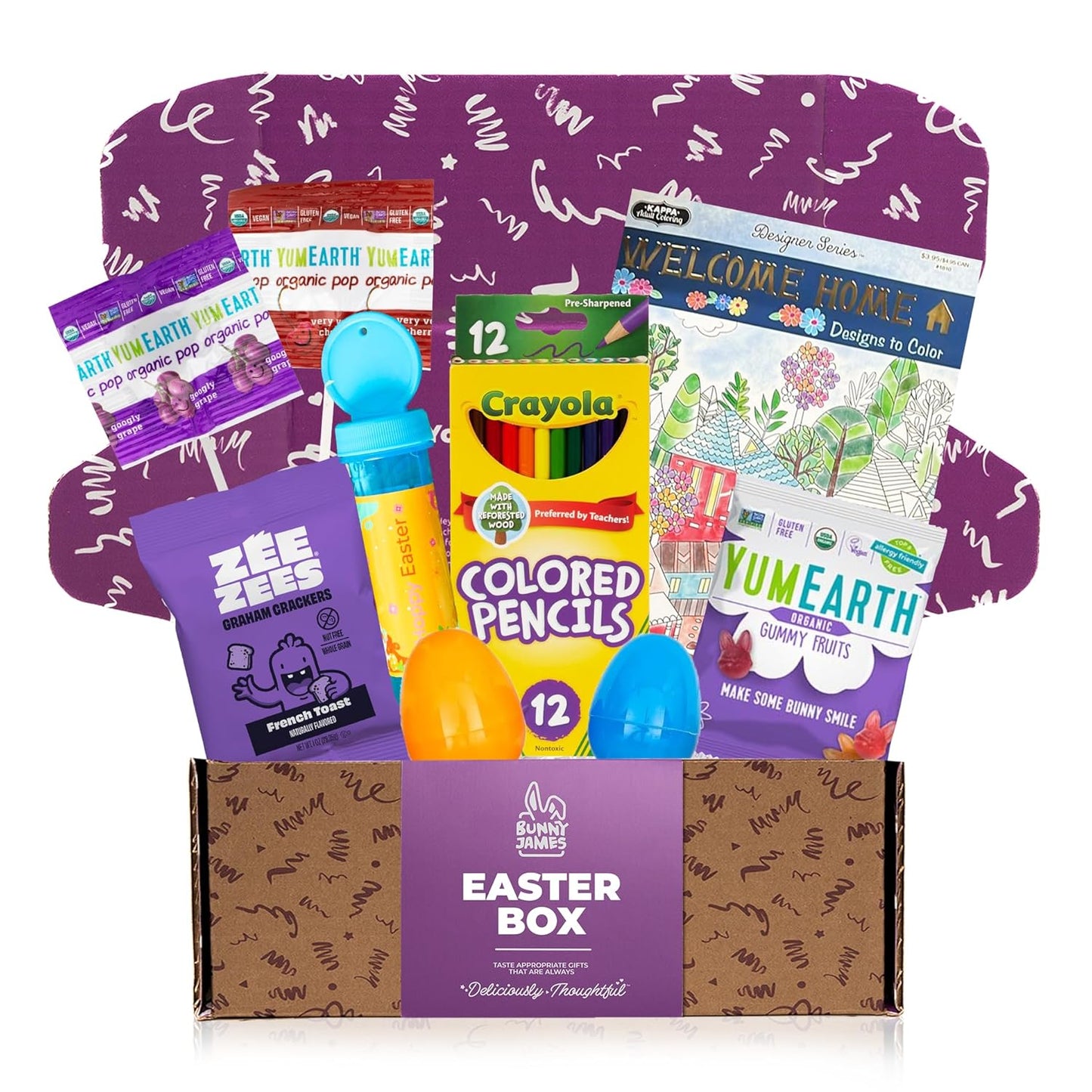 Bunny James Boxes Kids Treat Box: Healthy Organic Snacks & Fun Activities