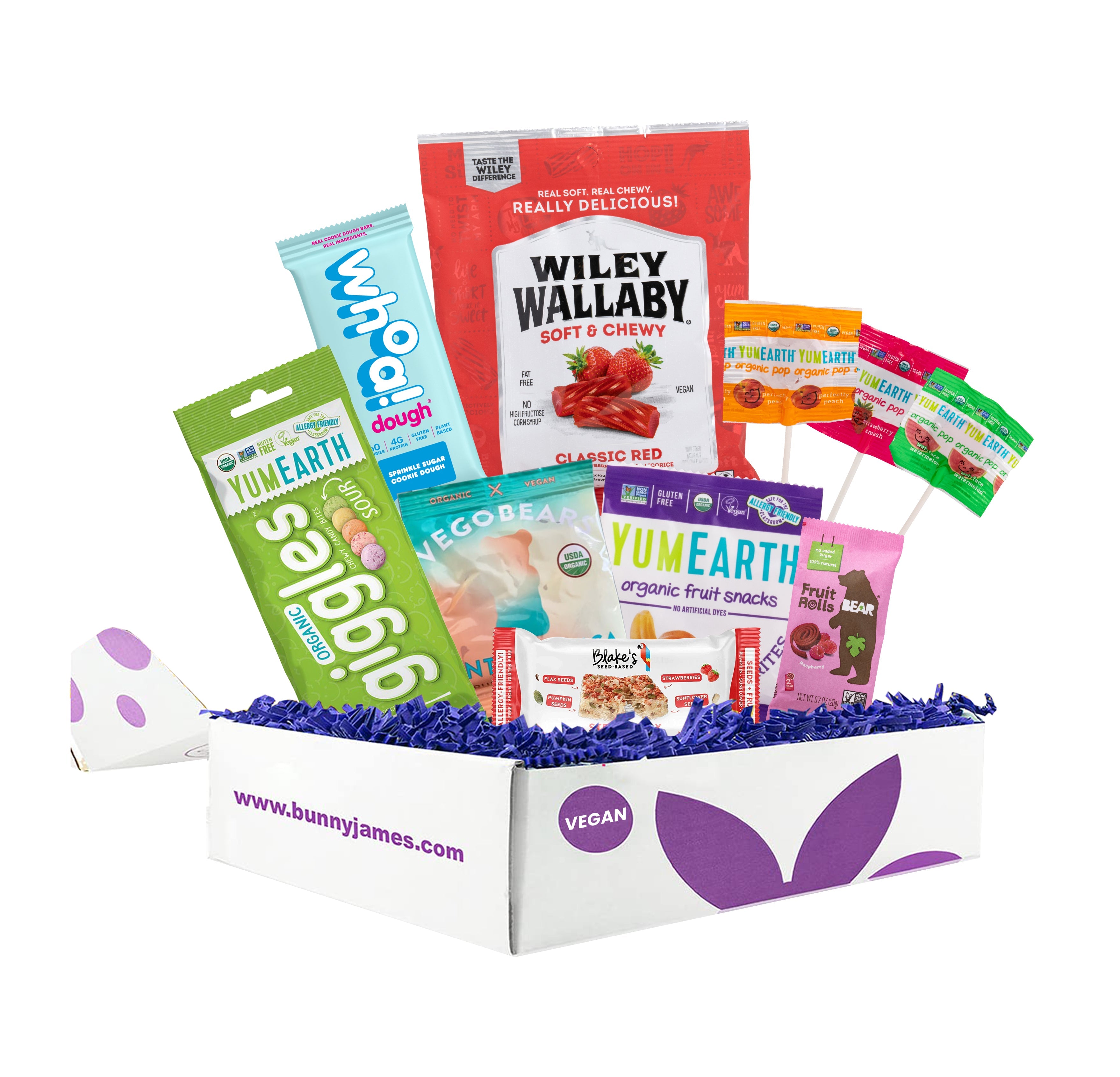 Premium Vegan & Gluten Free Box Assortment (15 Snacks) – Bunny James Boxes