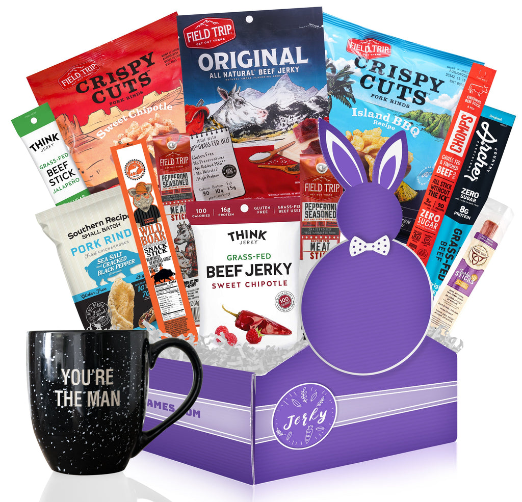 Beef Jerky Sampler Gift Box With Mug - Bunny James Boxes