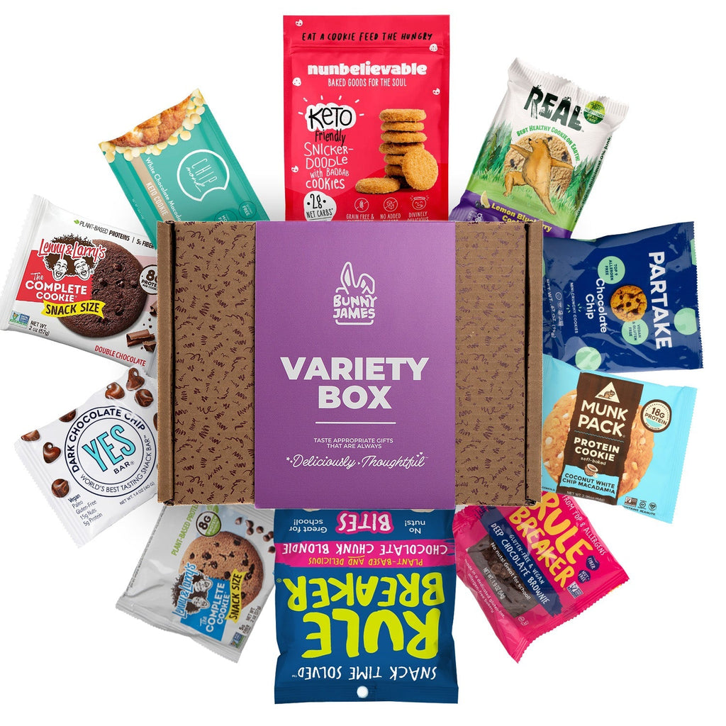 Bunny James Boxes Snack Boxes Cookie Sampler Variety Box (10 count)