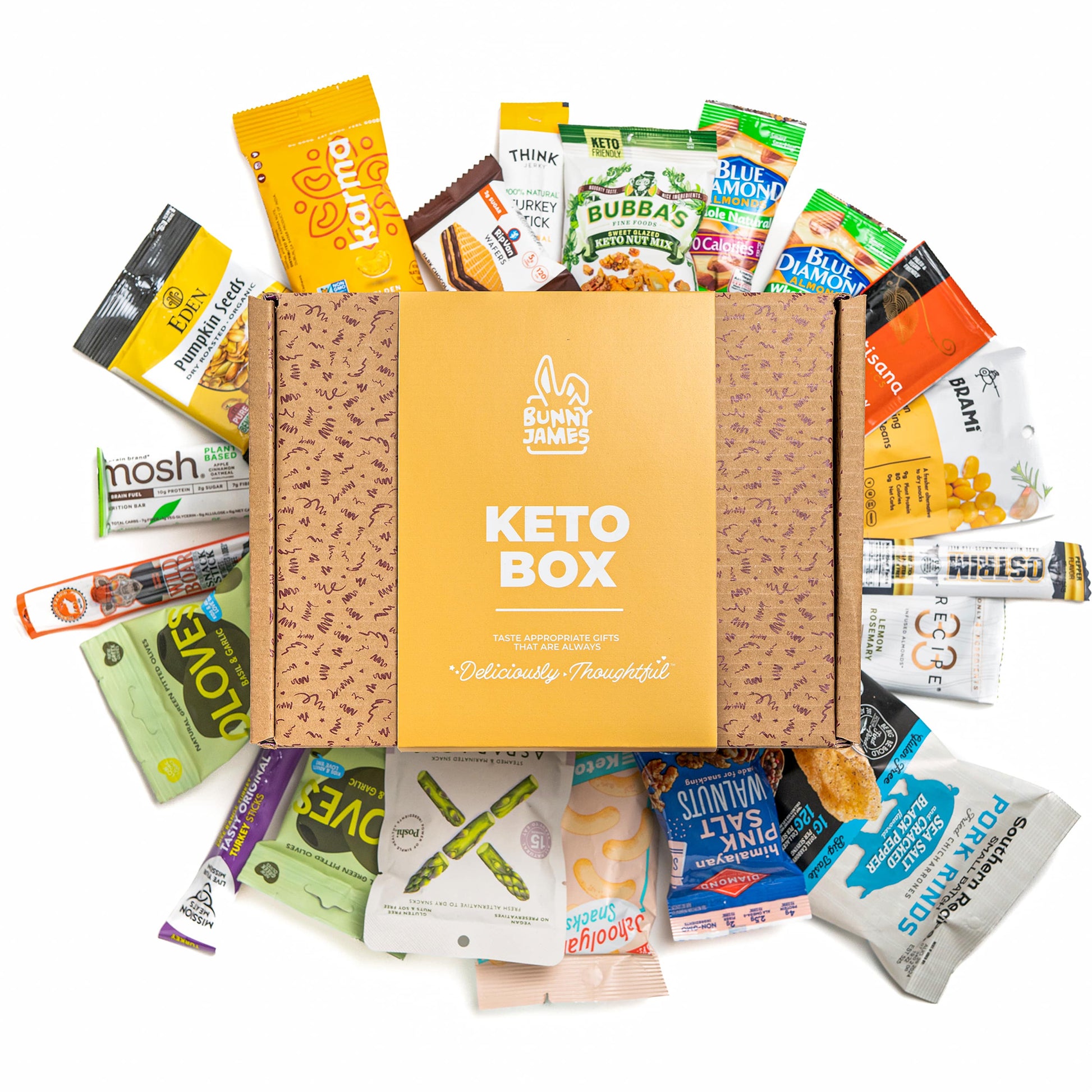 Keto Healthy Snack Box – Ultra Low Carb, Low Sugar, High Fat Snacks – Bunny  James Boxes