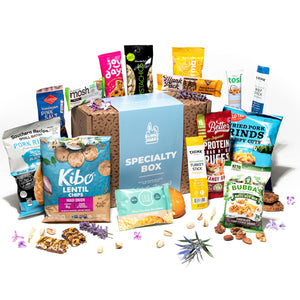 Bunny James Boxes Snack Boxes Diabetic Snack Gift Box: Low Sugar Chips, Candy, Jerky & Nuts