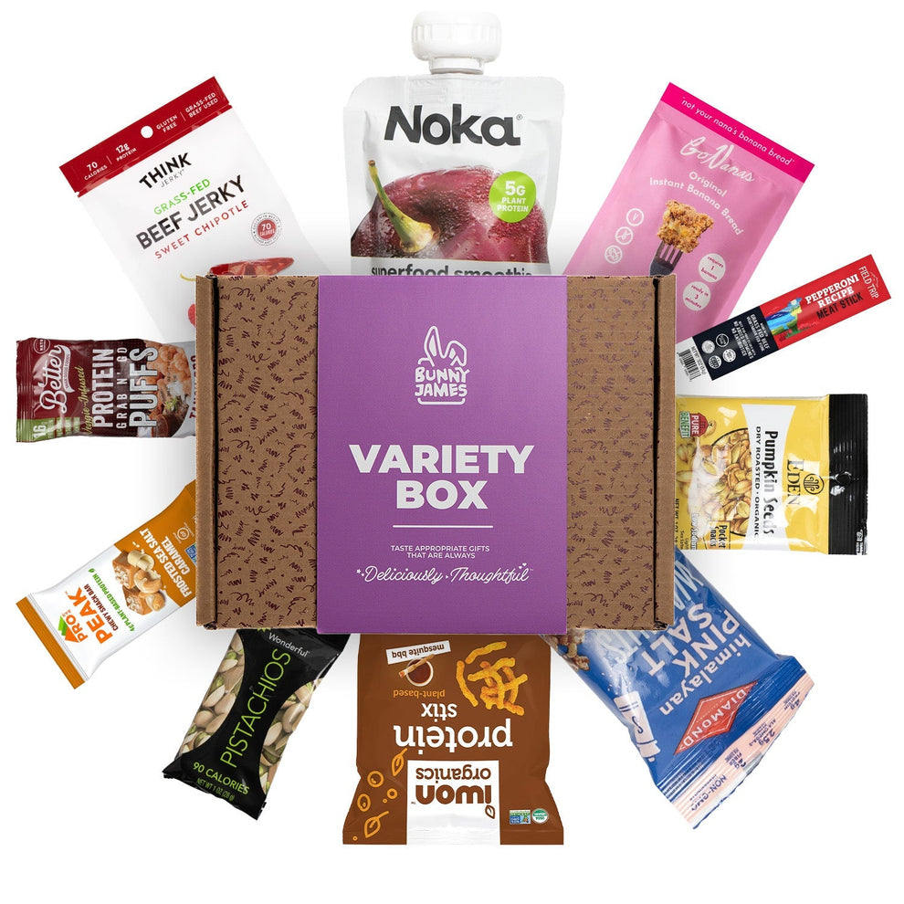 Sampler Snack Box Healthy Snack Sampler Box (WW Friendly) (10 count) – Bunny James Boxes