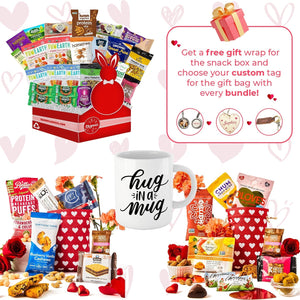 Bunny James Boxes Snack Boxes Indulgent/Healthy Valentine's Day Gift Bundle