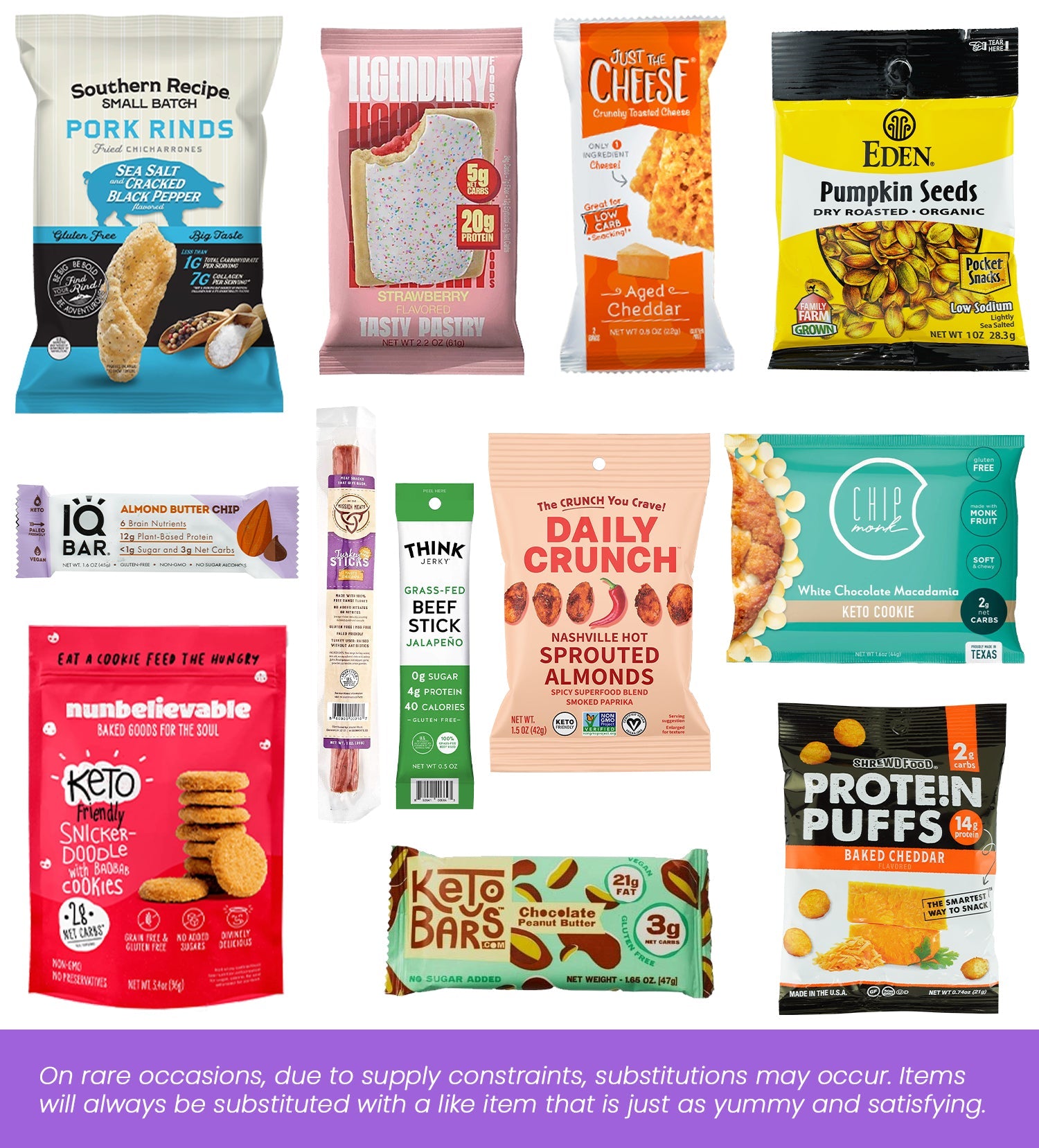 Sampler Keto Box (12 Count) Bunny James Boxes