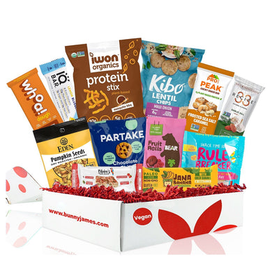 Bunny James Boxes Snack Boxes Sampler Vegan & Gluten Free Box (10 Count)