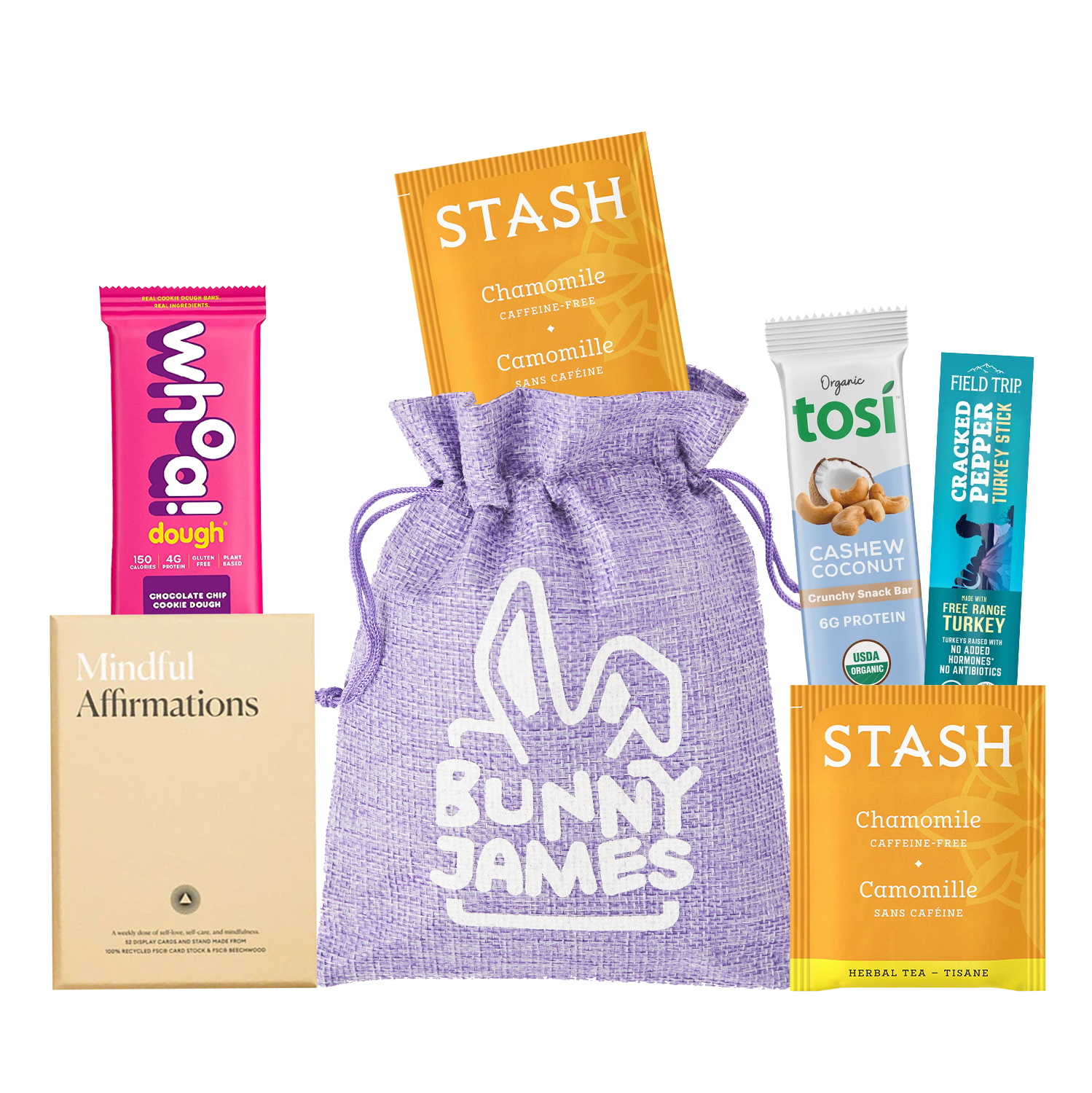 Bunny James Boxes Snack Gift Bag Back-to-School Wellness & Self-Care Gift Bag