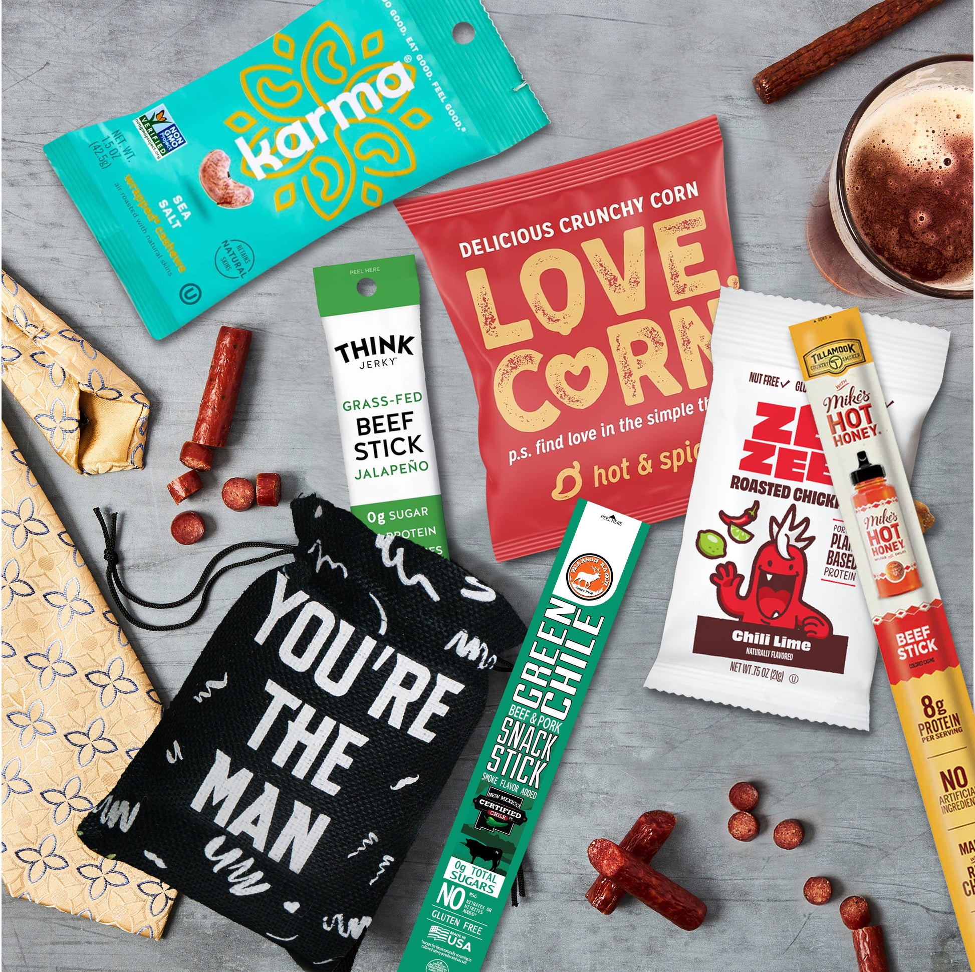 Bunny James Boxes Snack Jerky 'You're The Man' Gift Bag - Flavor-Packed Snack Adventure!
