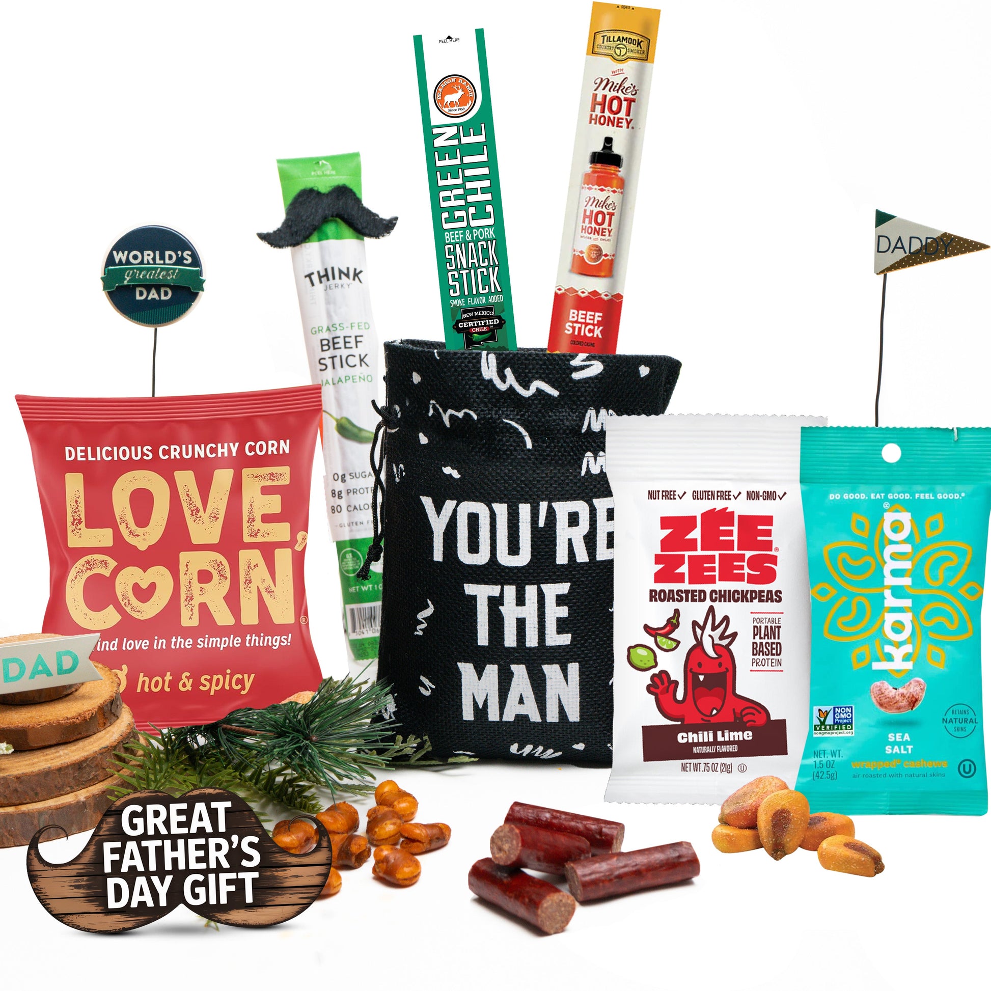 Bunny James Boxes Snack Jerky 'You're The Man' Gift Bag - Flavor-Packed Snack Adventure!