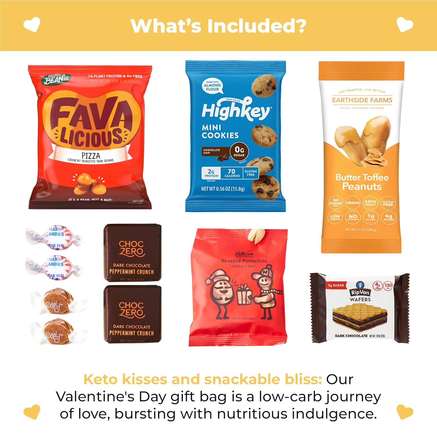 Bunny James Boxes Snack Valentine’s Day Snack Gift Bags – Jerky, Nuts & Keto-Friendly Treats