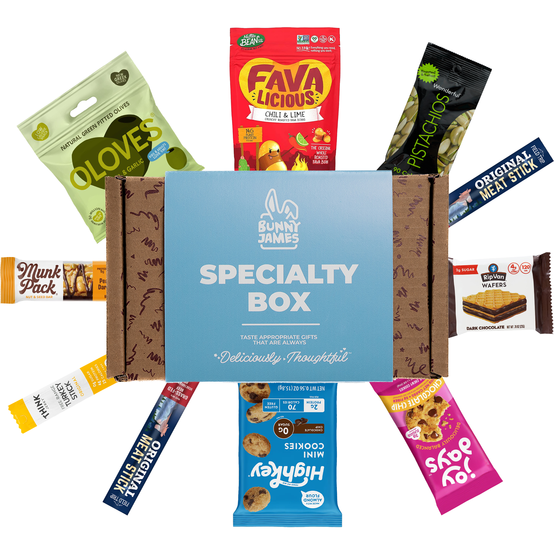 Bunny James Boxes Specialty Box Diabetic Friendly Snack Box - Delicious & Healthy Snacks for On-the-Go