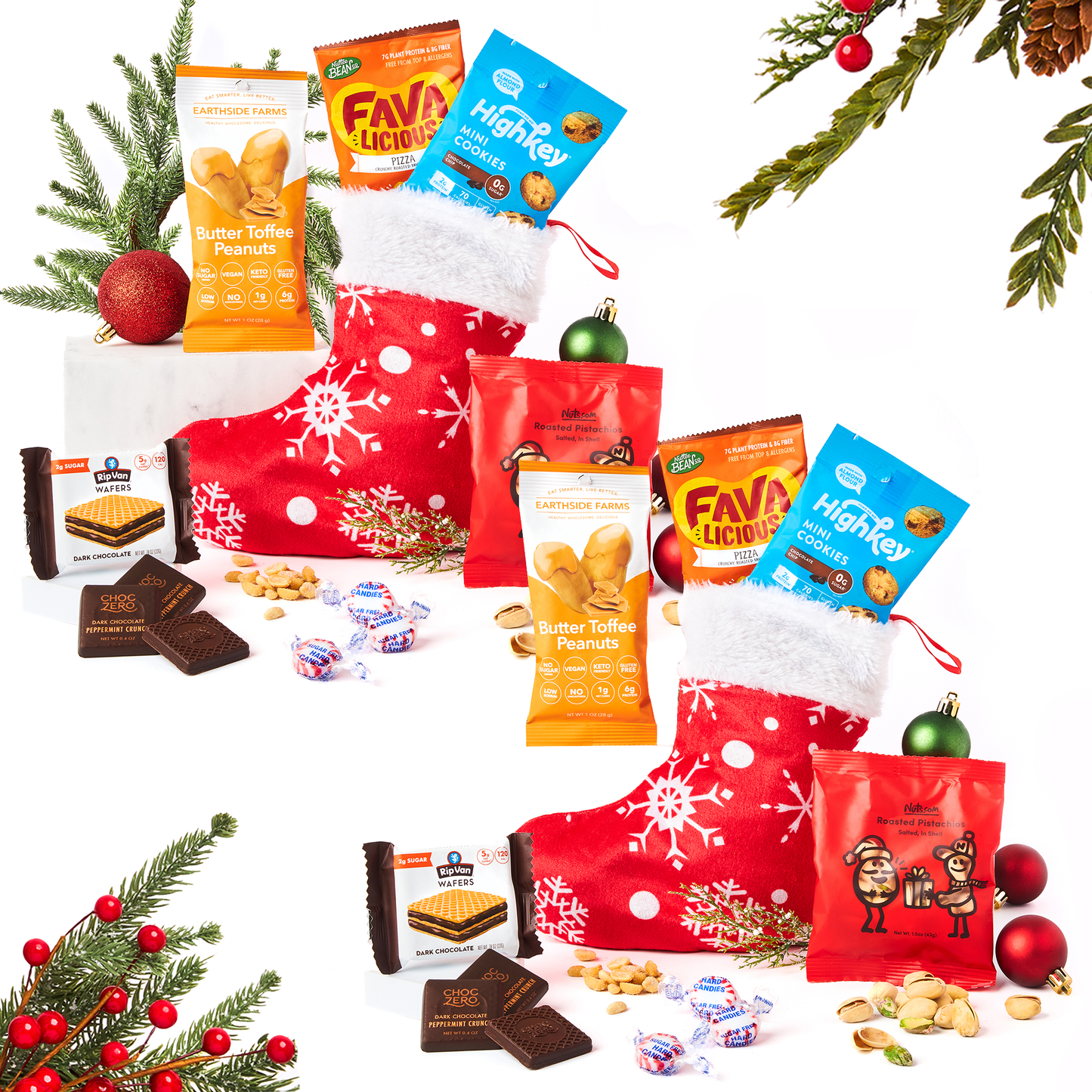 Bunny James Boxes Stocking Diabetic-Friendly Keto Holiday Stocking 2-Pack