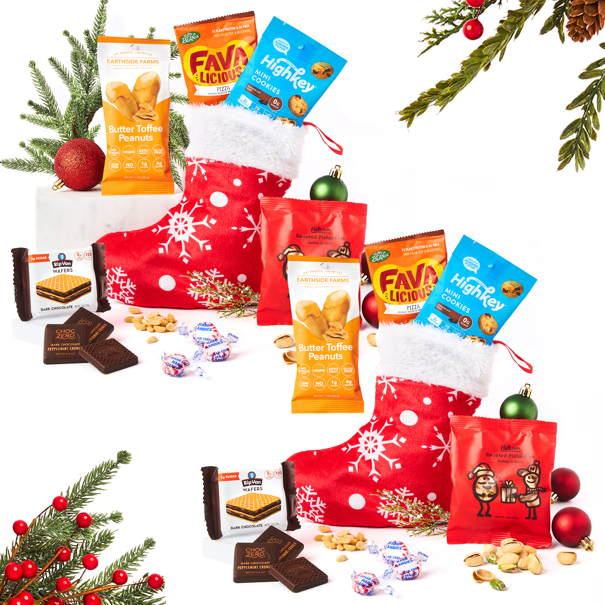 Bunny James Boxes Stocking Diabetic-Friendly Keto Holiday Stocking 2-Pack