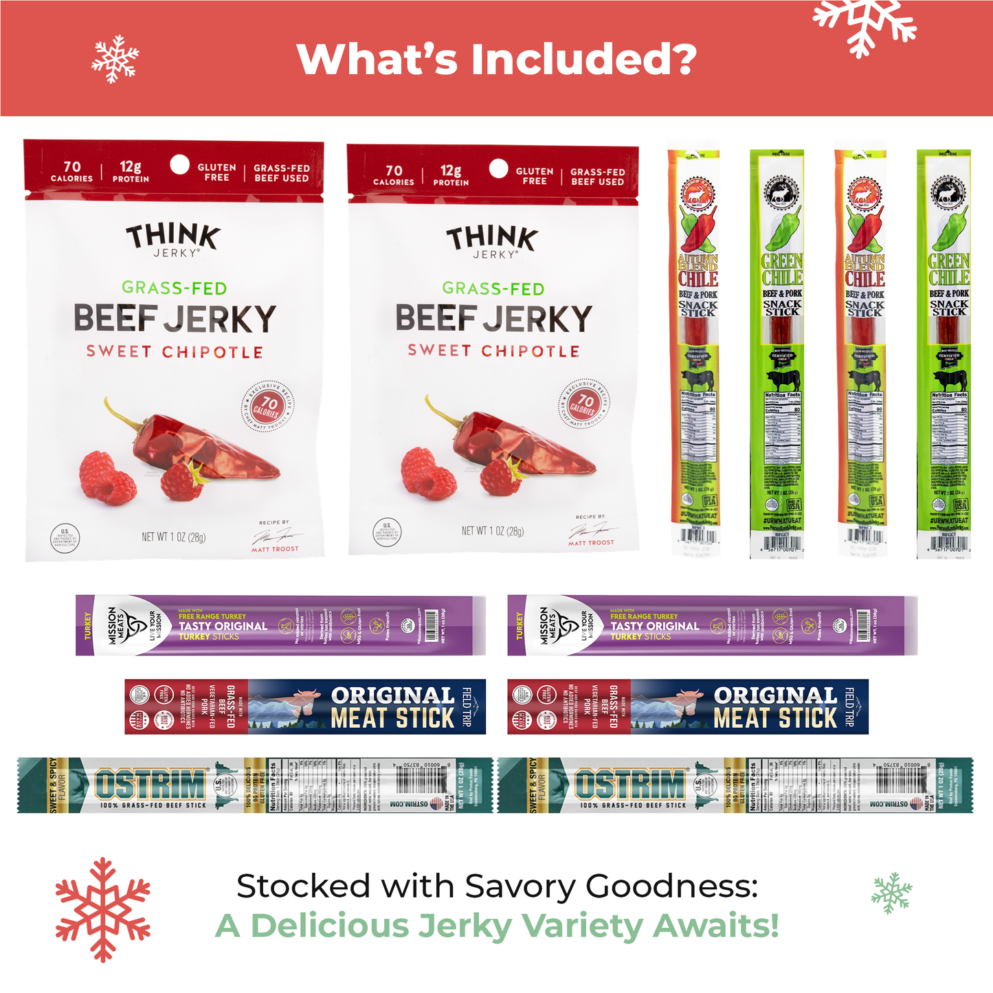 Bunny James Boxes Stocking Gourmet Jerky Stocking Stuffer - 2 Pack