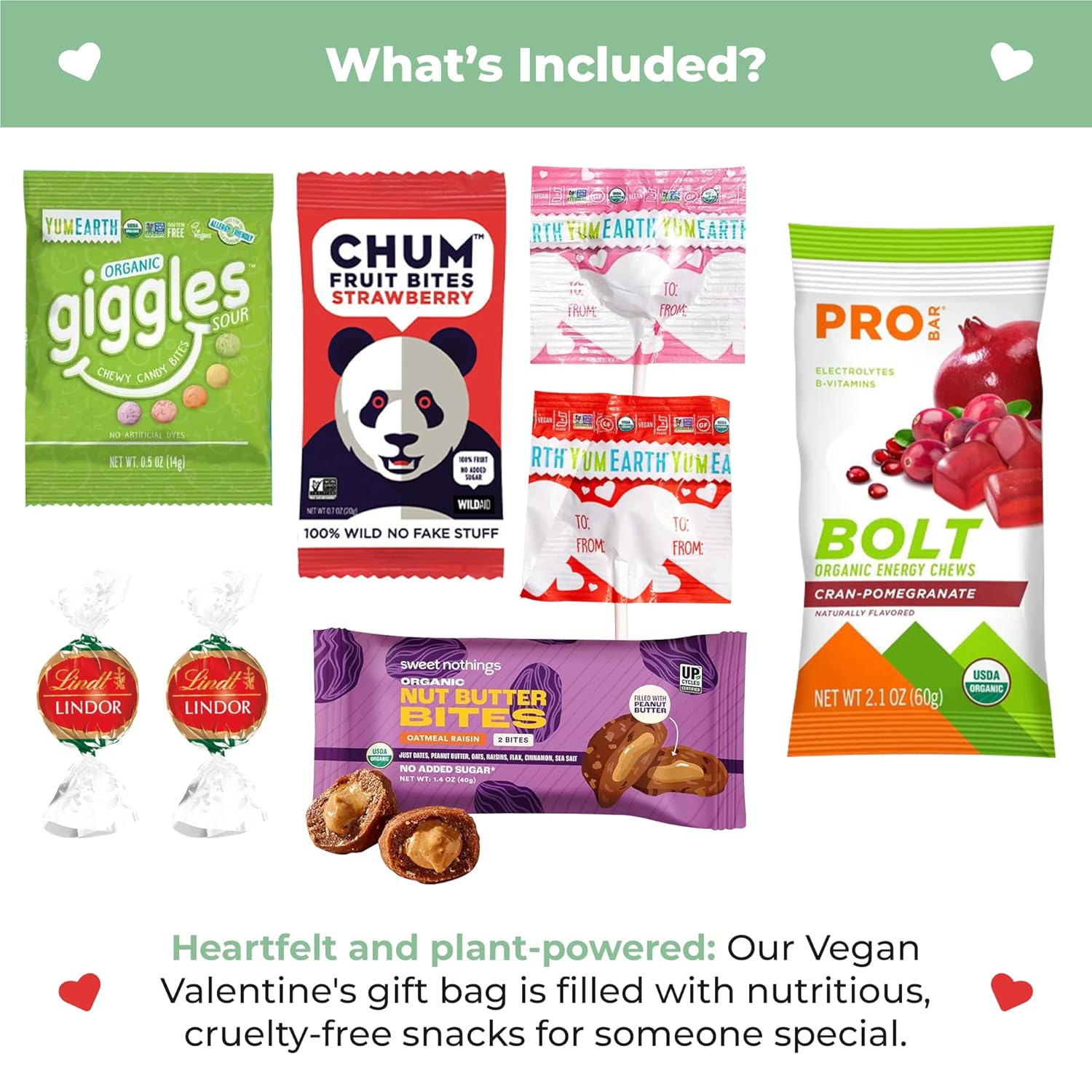 Bunny James Boxes Valentine’s Day Vegan Snack Gift Bag – Sweet, Fruity & Chocolatey Delights