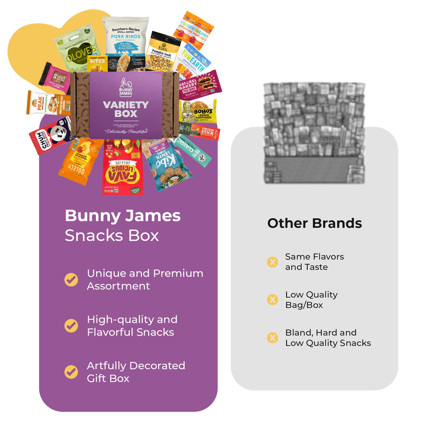 Bunny James Boxes Variety Box Bunny James Variety Snacks Sampler – The Ultimate Collection of Healthy Snacks for Every Lifestyle