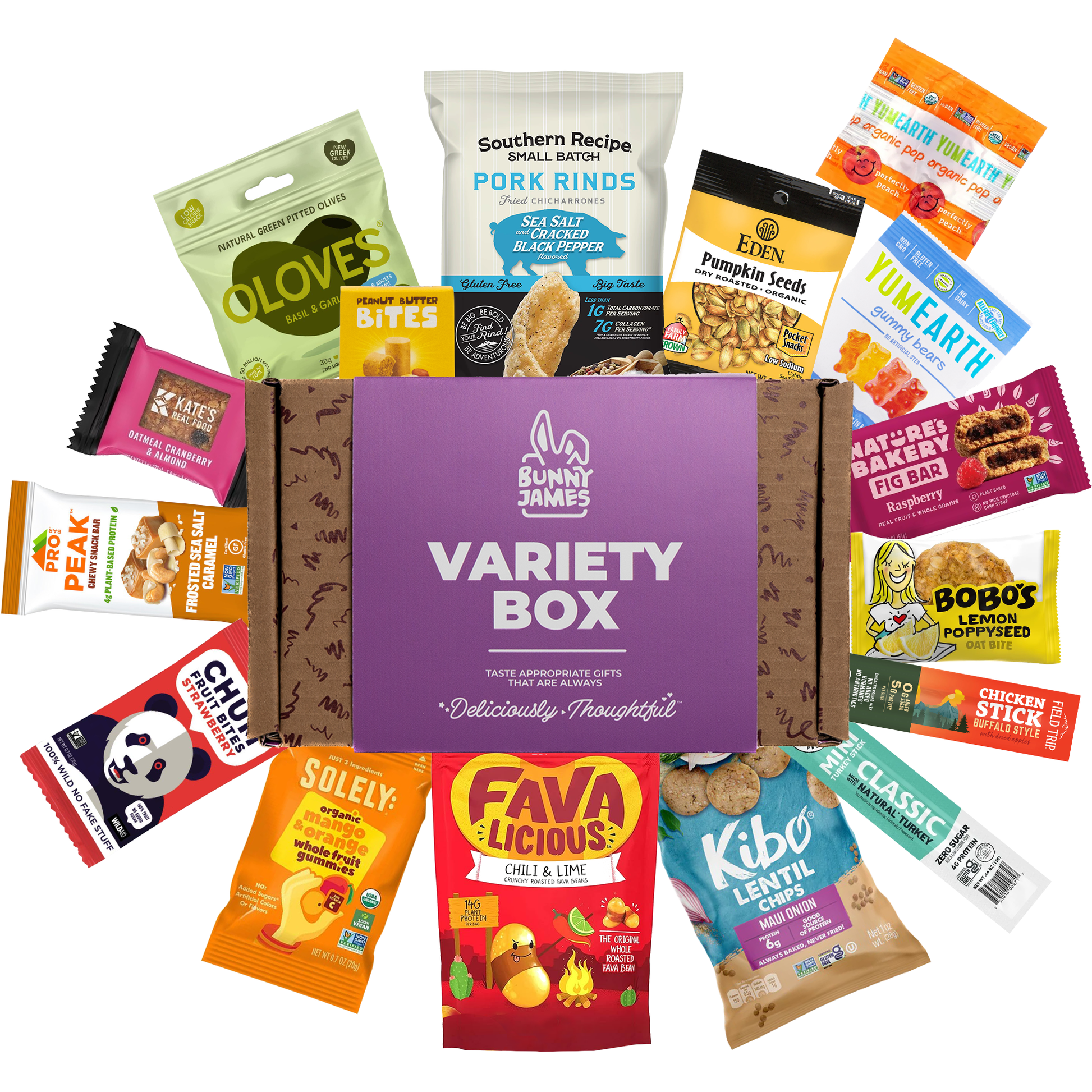 Bunny James Boxes Variety Box Bunny James Variety Snacks Sampler – The Ultimate Collection of Healthy Snacks for Every Lifestyle