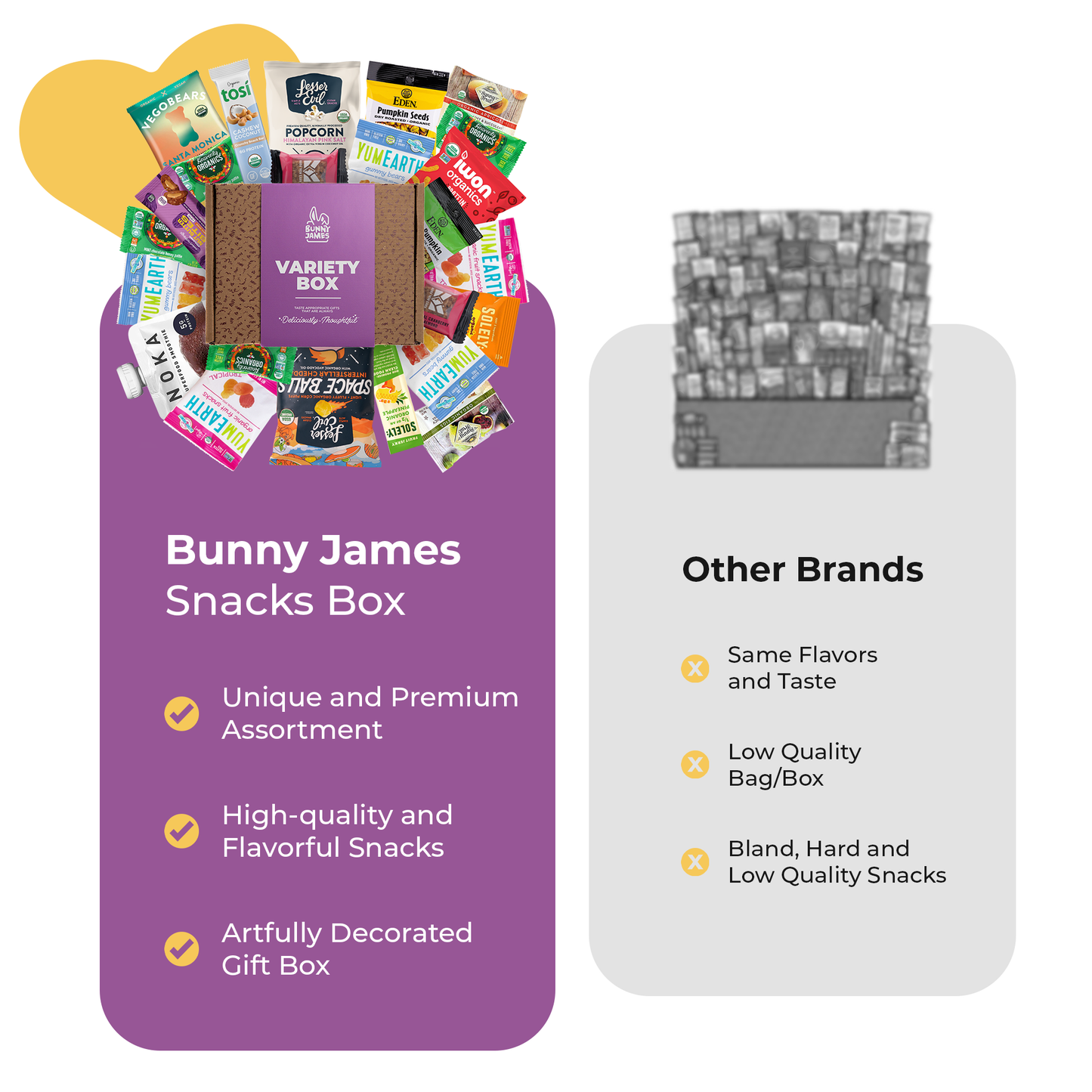 Bunny James Boxes Variety Box Premium 100% Organic Sampler Box