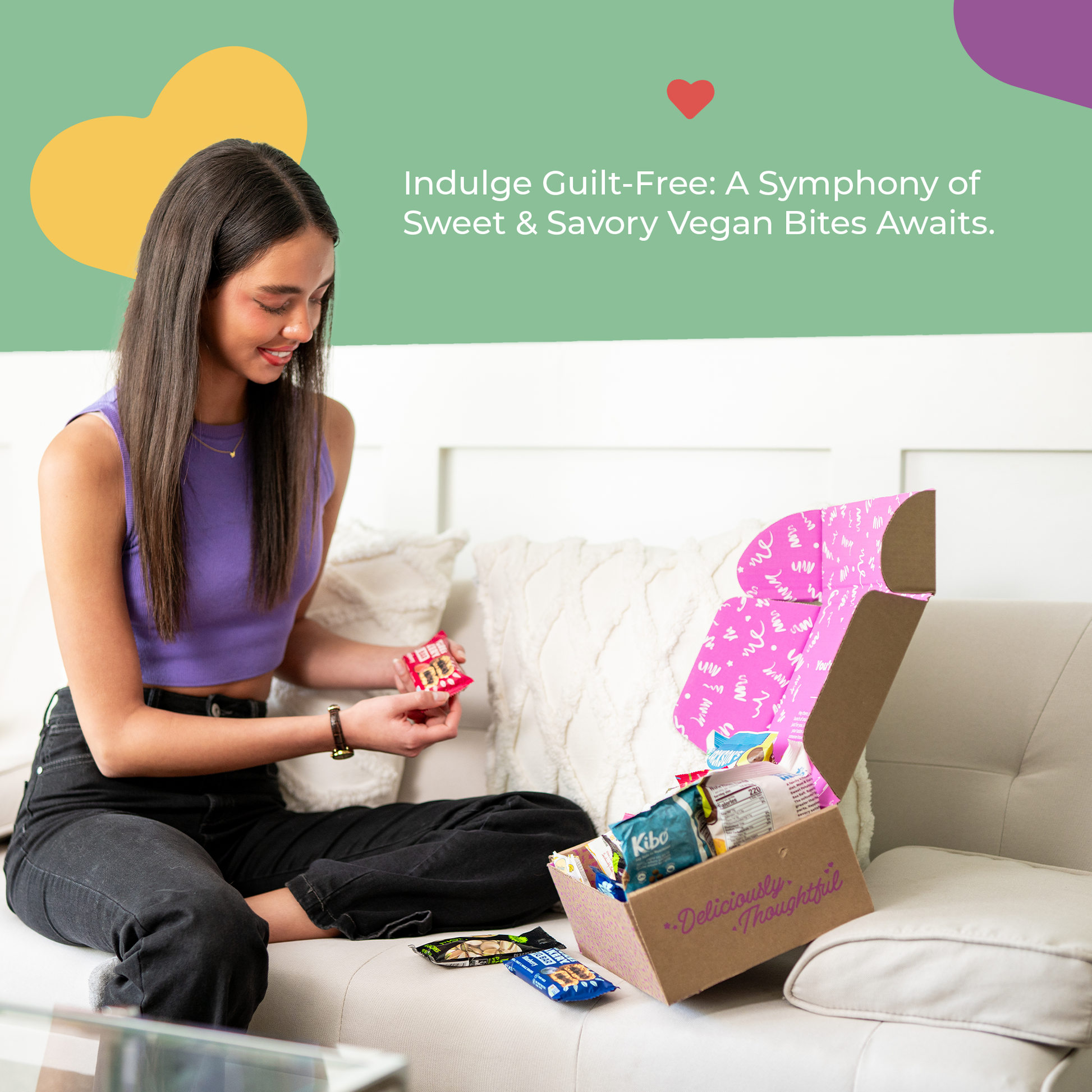 Bunny James Boxes Vegan Box Deluxe Vegan Snack Box, Cookies, Protein, Fruit, Nuts, Bars, Chips