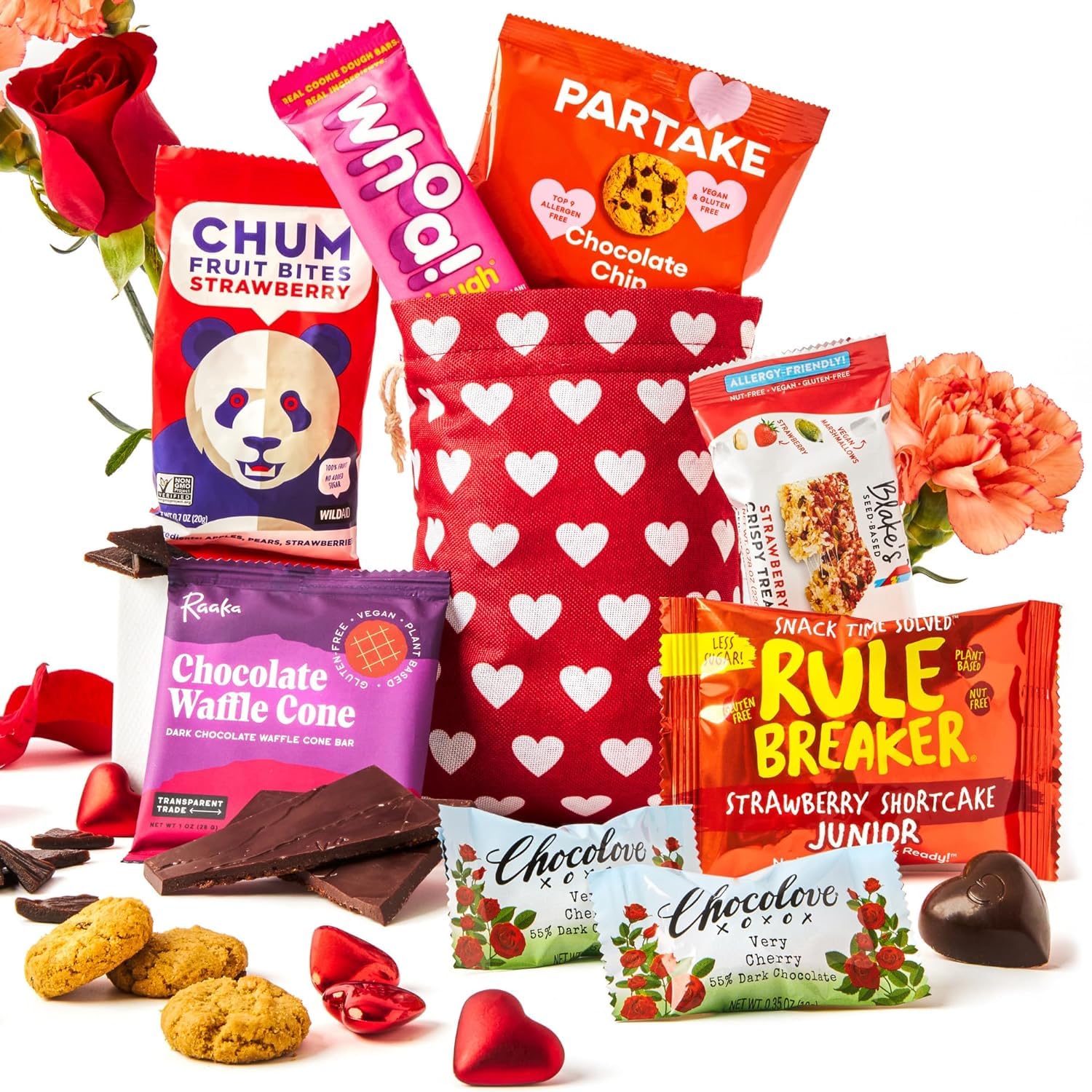 Bunny James Boxes Vegan Mother's Day Gift Bundle - Mix of Vegan Cookies, Protein Bars, Chips, Vegan Jerky, Fruit & Nut Snacks, Amazing Vegan Gift Bundle!
