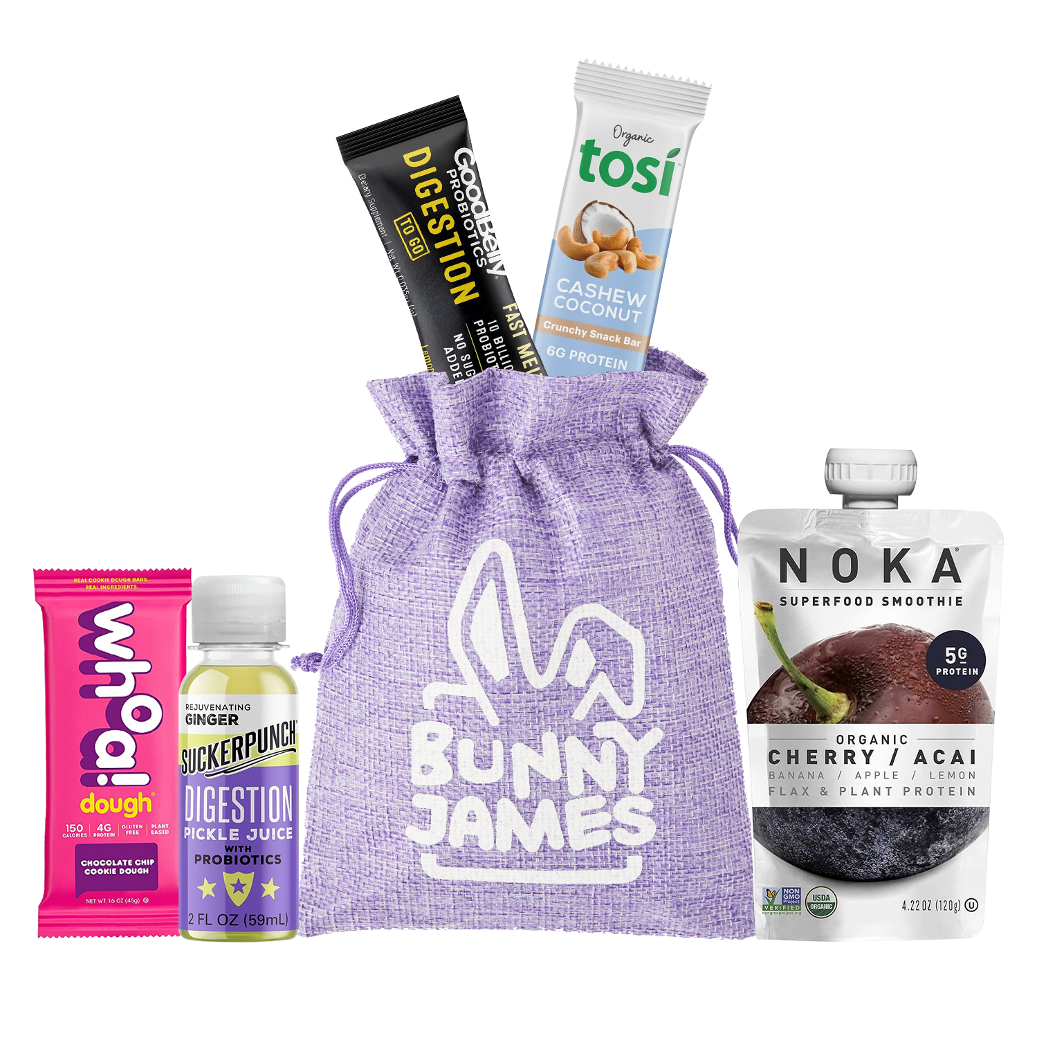 Bunny James Boxes Wellness Gift Gut Feeling: Deliciously Healthy Snacks & Drinks