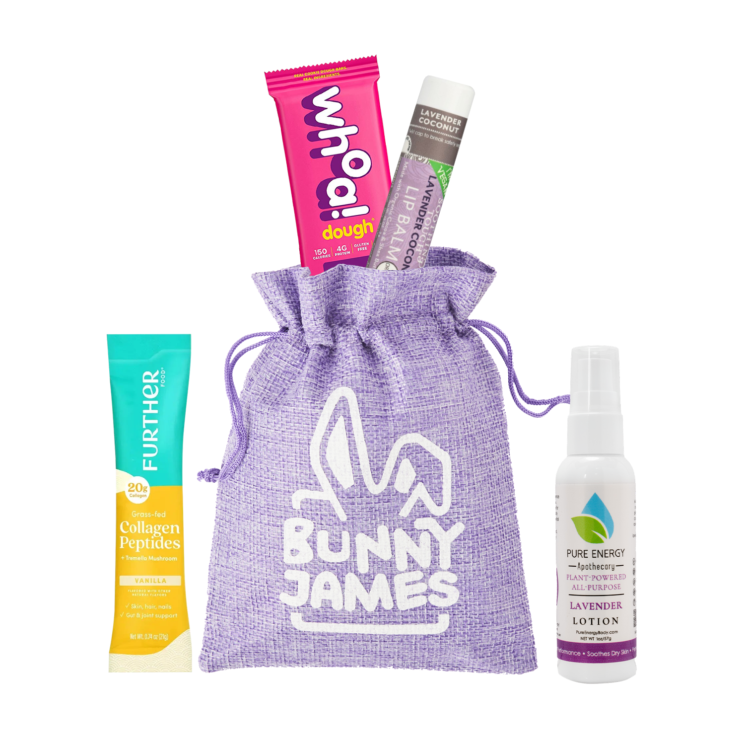 Bunny James Boxes Wellness Gift Skin Health Bag: Collagen, Balm & Lotion