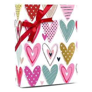 Colorful Hearts Gift Wrap (Bow not included) - Bunny James Boxes