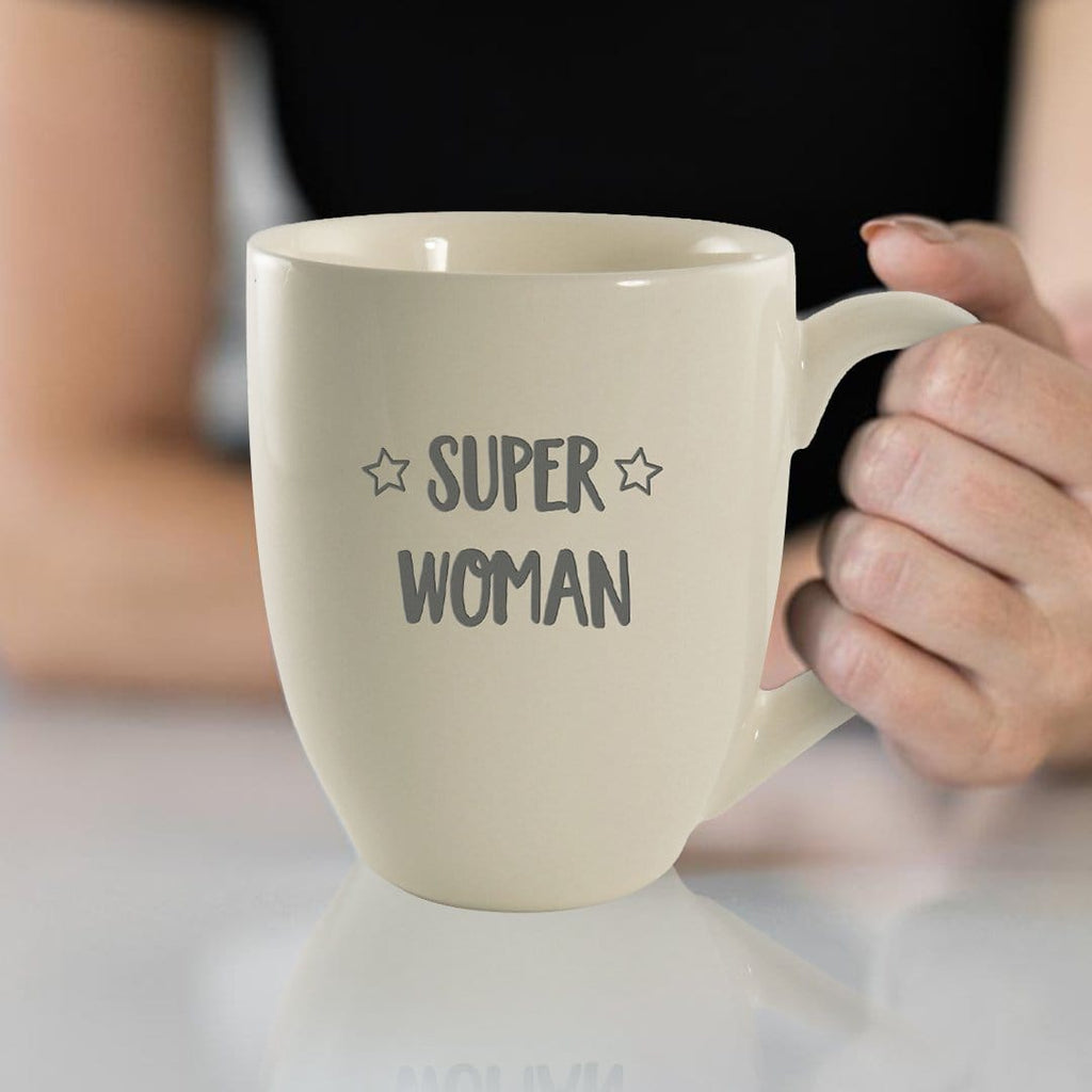 Bunny James Boxes MUGS Super Woman Engraved Mug