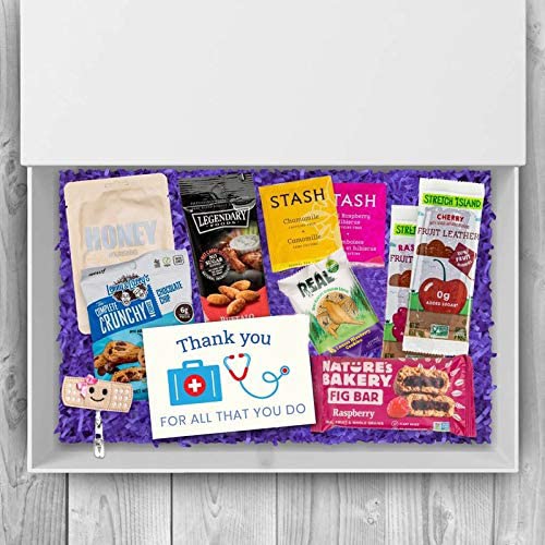 Nurse Appreciation Healthy Snack & Body Care Gift Box - Bunny James Boxes