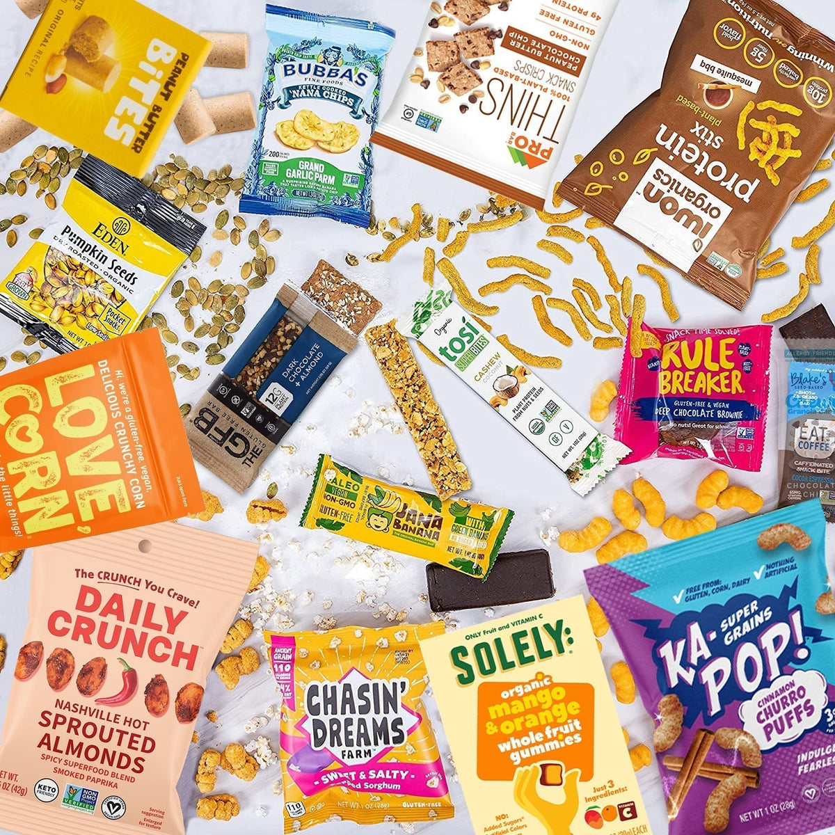 Premium Vegan & Gluten Free Box Assortment (15 Snacks) Bunny James Boxes