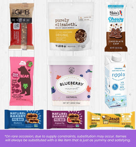 Vegan Breakfast Snacks Care Package (9 Count) - Bunny James Boxes