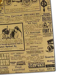 Vintage Newspaper Gift Wrap - Bunny James Boxes
